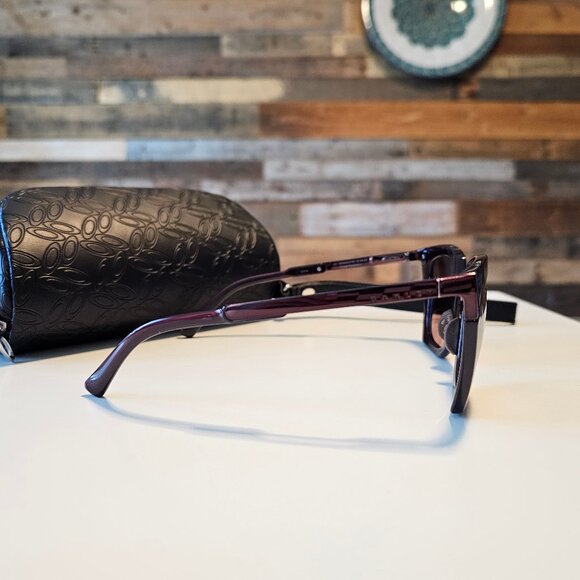 Oakley Women's Side Swept Sunglasses Crystal Raspberry/G40 Black Gradient - Picture 4 of 8